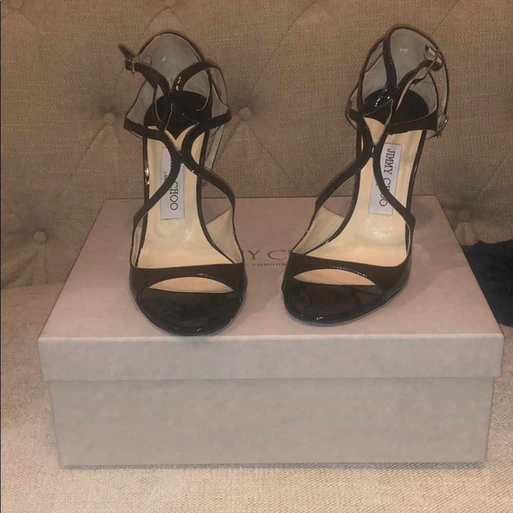 Jimmy Choo Ivette Sandal sz 37.5 — Black